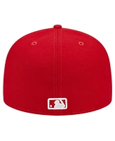 New Era Men's Red Atlanta Braves Logo 59FIFTY Fitted Hat