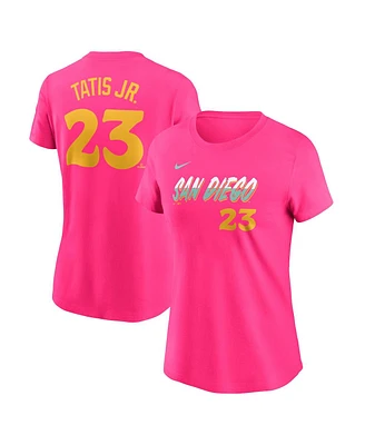 Nike Men's and Women's Fernando Tatis Jr. Pink San Diego Padres 2024 City Connect Fuse Player Name Number T-Shirt