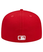 New Era Men's Red Toronto Blue Jays Logo 59FIFTY Fitted Hat