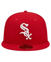 New Era Men's Red Chicago White Sox Logo 59FIFTY Fitted Hat