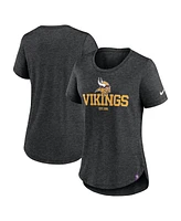 Nike Men's and Women's Heather Black Minnesota Vikings Fashion Tri-Blend T-Shirt