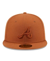 New Era Men's Brown Atlanta Braves Spring Color 59FIFTY Fitted Hat