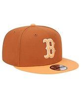 New Era Men's Brown Boston Red Sox Spring Color Two-Tone 9FIFTY Snapback Hat