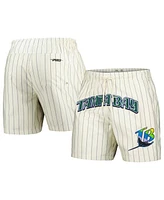 Pro Standard Men's Cream Tampa Bay Rays Pinstripe Retro Classic Woven Shorts