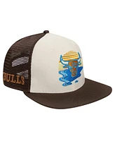 Pro Standard Men's Cream/Brown Chicago Bulls Glint Sunset Snapback Hat