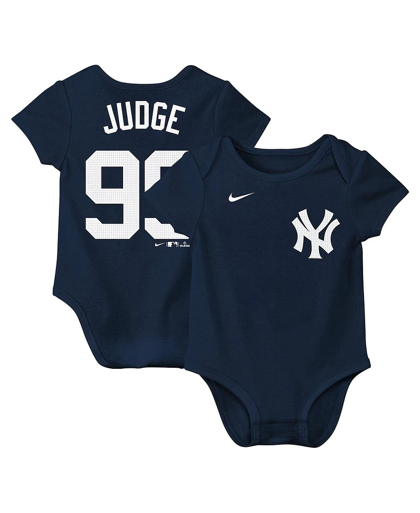 Nike Baby Aaron Judge Navy New York Yankees Fuse Name Number Bodysuit