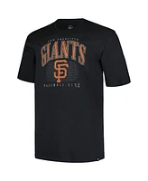 '47 Brand Men's Black San Francisco Giants Big Tall Double Header T-Shirt