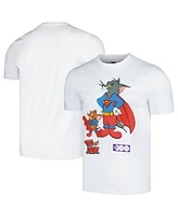 Freeze Max Men's White Tom and Jerry Superman T-Shirt