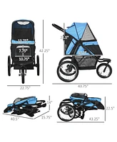 Streamdale Furniture Pet Jogging Stroller with Durable Wheels, High Security, and Comfort