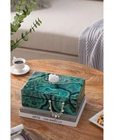 Streamdale Furniture Bethany Marbled Jewelry Case with Geode Finial