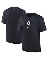 Nike Men's Navy Minnesota Twins Authentic Collection Pregame Raglan Performance T-Shirt