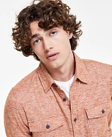 Sun + Stone Men's Alfred Long Sleeve Button-Front Flannel Shirt, Created for Macy's