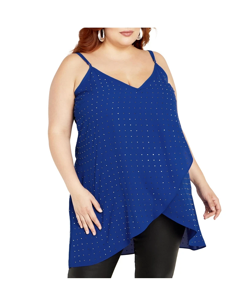 City Chic Women's Shine Hi Lo Cami Top