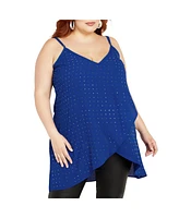 City Chic Women's Shine Hi Lo Cami Top