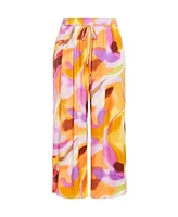 City Chic Women's Esme Print Wide Leg Pant