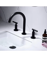 Streamdale Furniture Two Handle High Arc Widespread Bathroom Sink Faucet 3 Hole