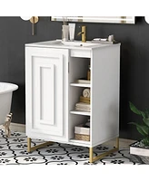 Streamdale Furniture Modern White Bathroom Vanity Elevate Your Space with Style and Functionality