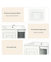 Simplie Fun Modern White Bathroom Vanity Elevate Your Space with Style and Functionality