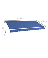 Streamdale Furniture Solid Aluminum Retractable Awning with Adjustable Canopy and Uv Protection