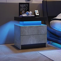 Streamdale Furniture Stunning Led Side Table Modern Decor for Any Room