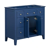 Modern Bathroom Vanity with Large Storage Space in Mdf Wood & Solid Wood