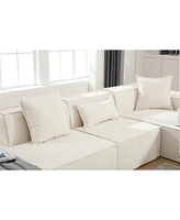 Streamdale Furniture Modern Sectional Sofa with 2 Pillows and 1 Waist Pillow