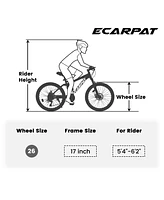 Streamdale Furniture Conquer Any Terrain with 26" Fat Tire Bike, 100mm Suspension, 85% Assembled