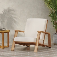 Streamdale Furniture Modern Adirondack Chair Acacia Wood with Weather-Resistant Cushions