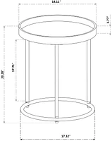 Round Tray Table with Metal Frame, Espresso