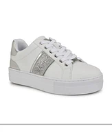 Nine West Women's Gator Platform Casual Lace-Up Sneakers