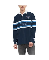 Tommy Hilfiger Men's Navy Tennessee Titans Cory Varsity Rugby Long Sleeve T-Shirt