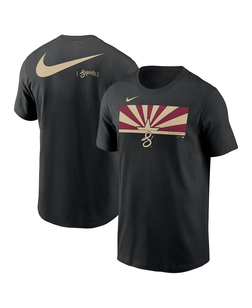 Nike Men's Black Arizona Diamondbacks 2-Hit Speed City Connect T-Shirt