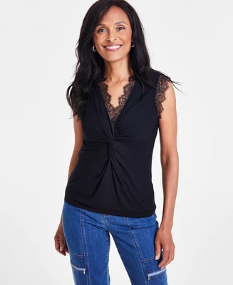 I.n.c. International Concepts Women's Sleeveless Twisted Top, Created for Macy's