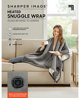 Sharper Image Heated Fleece Snuggle Wrap Throw