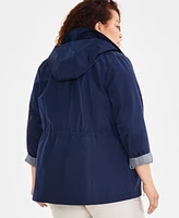 Style & Co Women's Hooded Anorak, Pp-4X