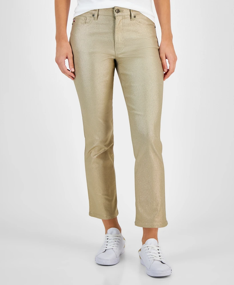 Tommy Hilfiger Women's Tribeca Foil Straight-Leg Jeans