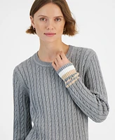Tommy Hilfiger Women's Cable-Knit Crewneck Sweater