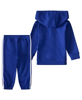 adidas Baby Boys Two-Piece Hooded Fleece Jacket Jogger Set