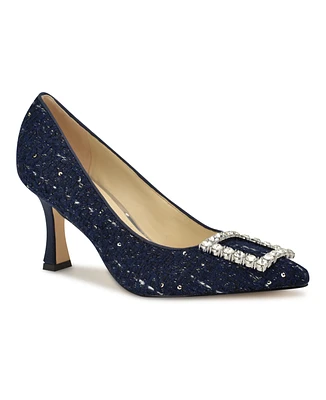 Nine West Women's Jaquee Pointy Toe Embellished Dress Pumps