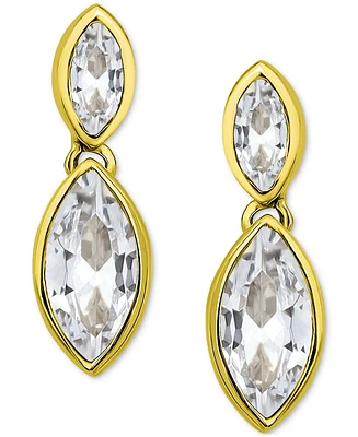 Giani Bernini Cubic Zirconia Marquise Drop Earrings in 18k Gold-Plated Sterling Silver, Created for Macy's