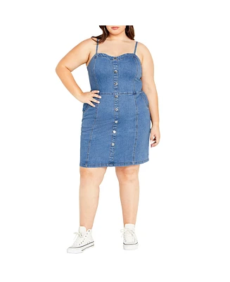 City Chic Women's Ashlynn Mini Denim Dress