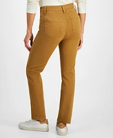 Style & Co Petite High Rise Natural Straight-Leg Jeans