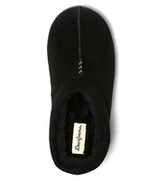 Dearfoams Doreen Genuine Suede Clog with Prayer Seam Slipper