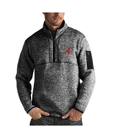 Antigua Men's Black Alabama Crimson Tide Fortune Half-Zip Sweatshirt