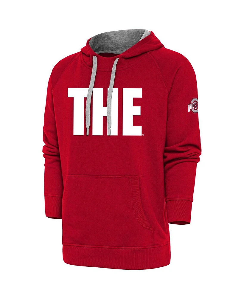 Antigua Men's Scarlet Buckeyes The Ohio State Victory Pullover Hoodie