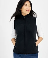 Style & Co Petite Polar Fleece Vest, Created for Macy's