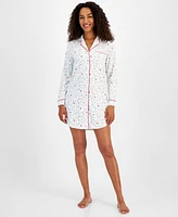 Charter Club Women's Notched-Collar Sleepshirt, Created for Macy's