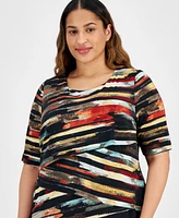 Connected Plus Size Tiered Sheath Dress