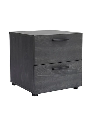 Clara Clark 2-Drawer Wood Bedroom Nightstand with Drawers