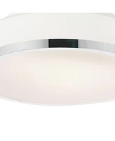 Cwi Lighting Frosted 2 Light Drum Shade Flush Mount